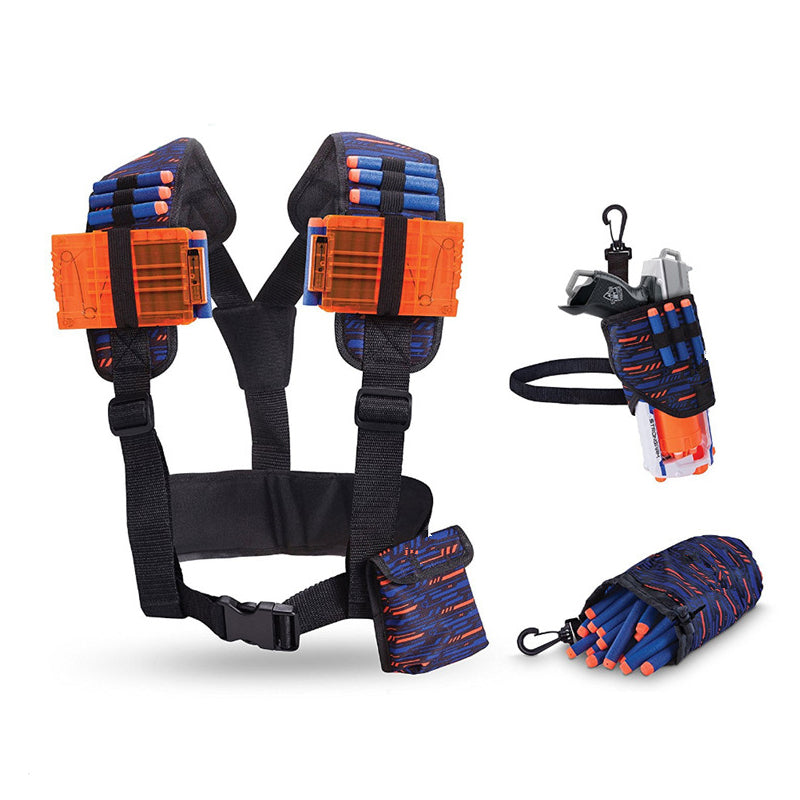 Tactical Adjustable Bag Set Pocket Darts Pouch Waist Back Belts for ELITE Magazine Tactical Boy Outdoor Toy Gun Bullets