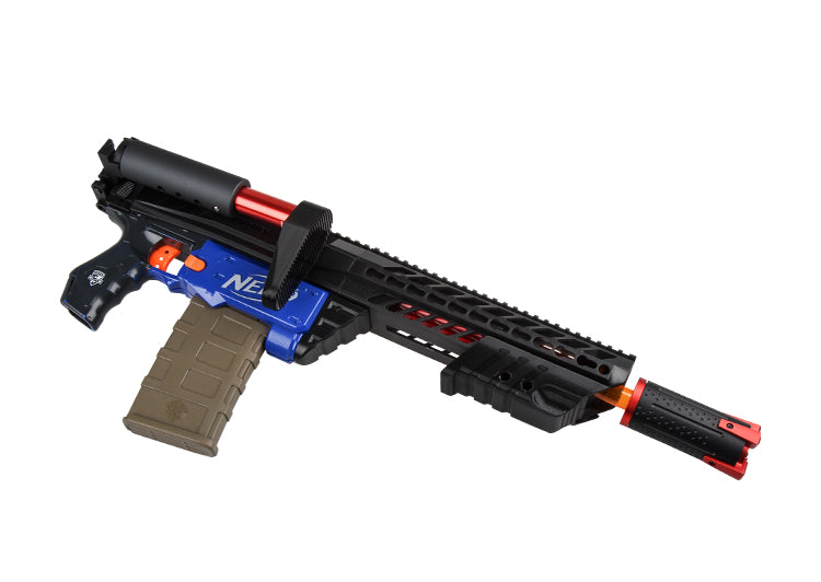 Worker Mod L Shape Shoulder Stock Injection Mold for Nerf N-strike Elite Color Black - BlasterMOD